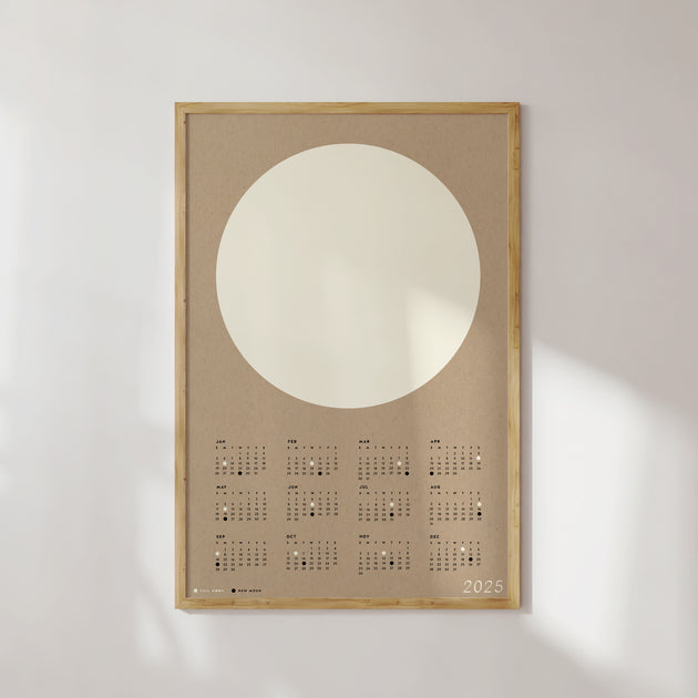 2025 Minimalist Moon Calendar - Neutrals