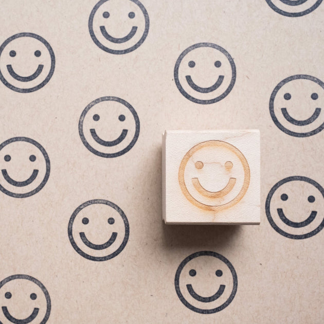 Smiley Face Rubber Stamp