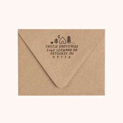 Custom Return Address Stamp - Pine