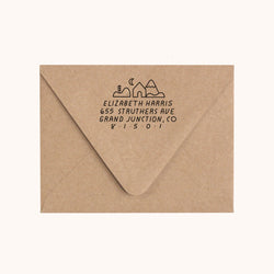 Custom Return Address Stamp - Mountain
