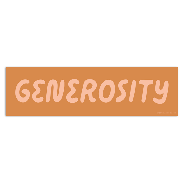 Generosity Die Cut Sticker