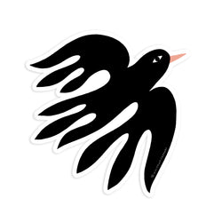 Black Bird Die Cut Sticker