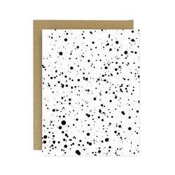 Splatter Pattern Card - B&W