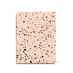 Splatter Pattern Card - Peachy Pink