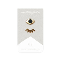 Winky Eyes Enamel Pin Set