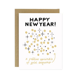 New Year Sequins Card