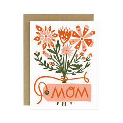 Mother's Day Flower Bouquet Screen Printed Card
