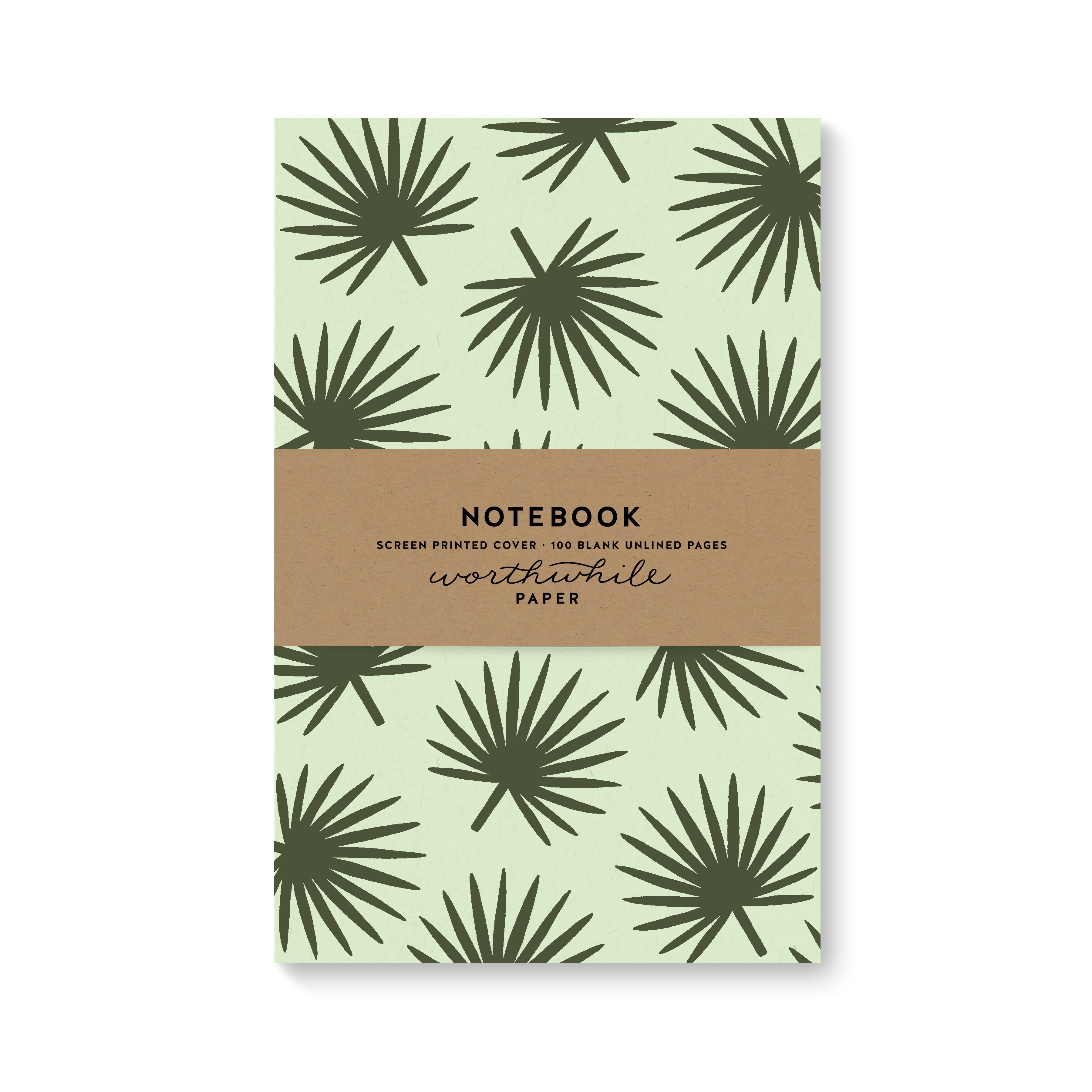 Tropical Palm Leaf Pattern Notebook – Worthwhile Paper