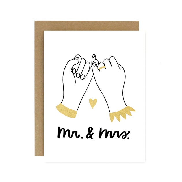 Mr. & Mrs. - Pinky Promise Wedding Card