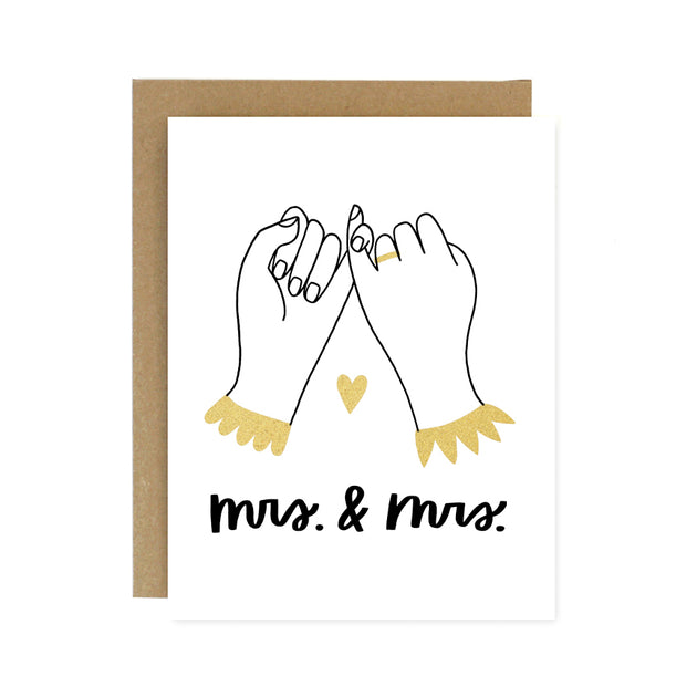 Mrs. & Mrs. - Pinky Promise Wedding Card