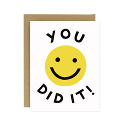 You Did It Screen Printed Card