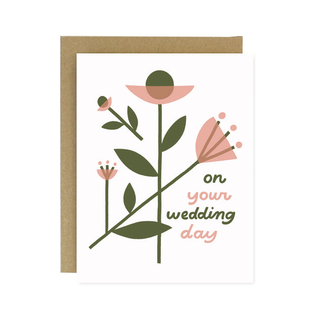 Wedding Day Flowers Card