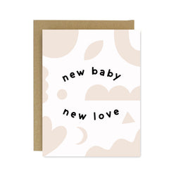 New Baby New Love Screen Printed Card