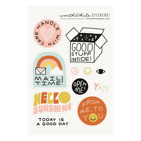 Peace, Love and Kindness Sticker Sheet Set
