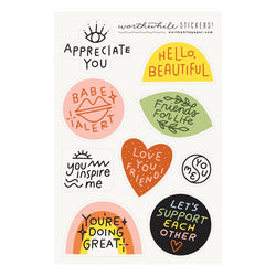 Friendship Sticker Sheet Set - Gender Neutral