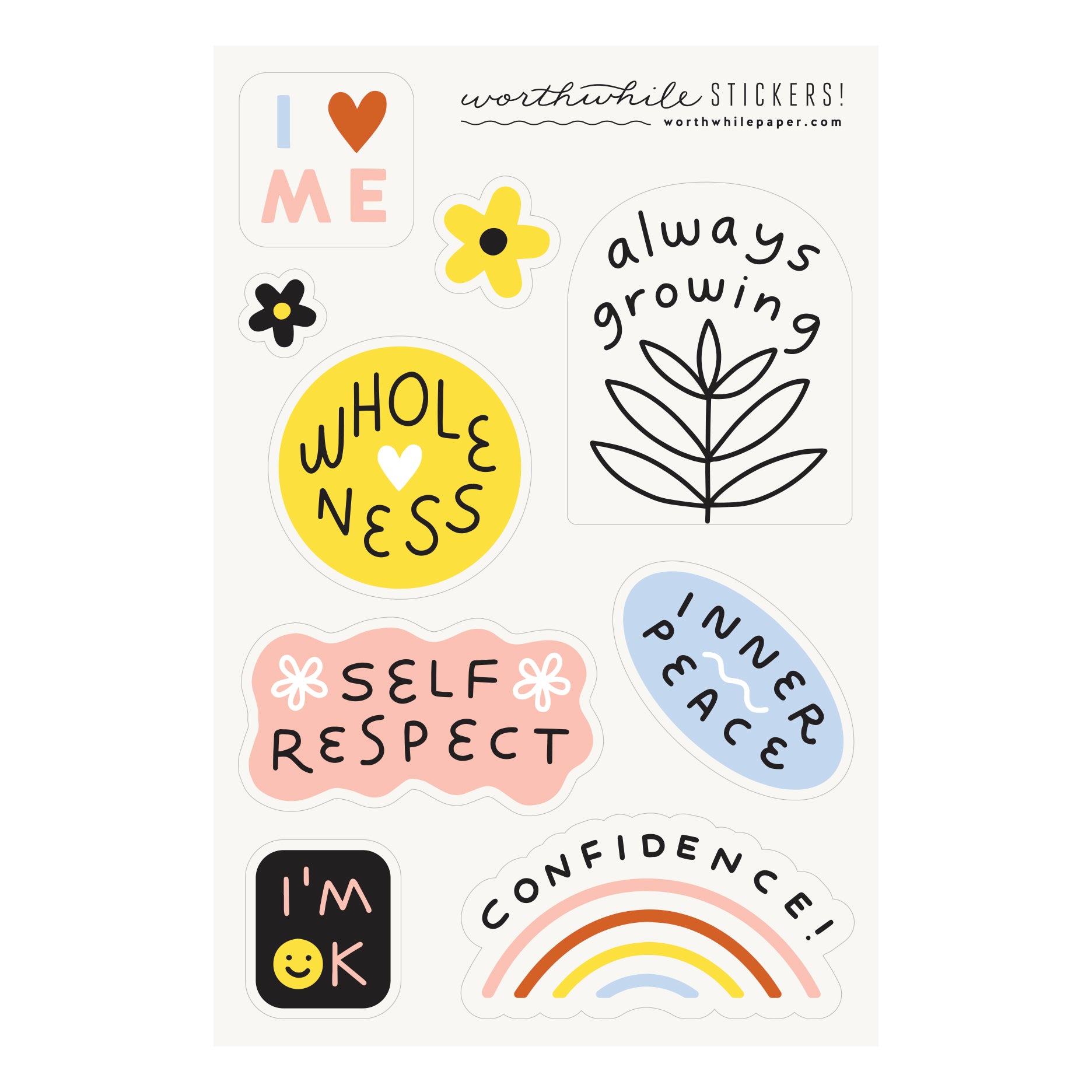 Craft Easy Stickers - Self Love Theme (Assorted - 50 pcs)