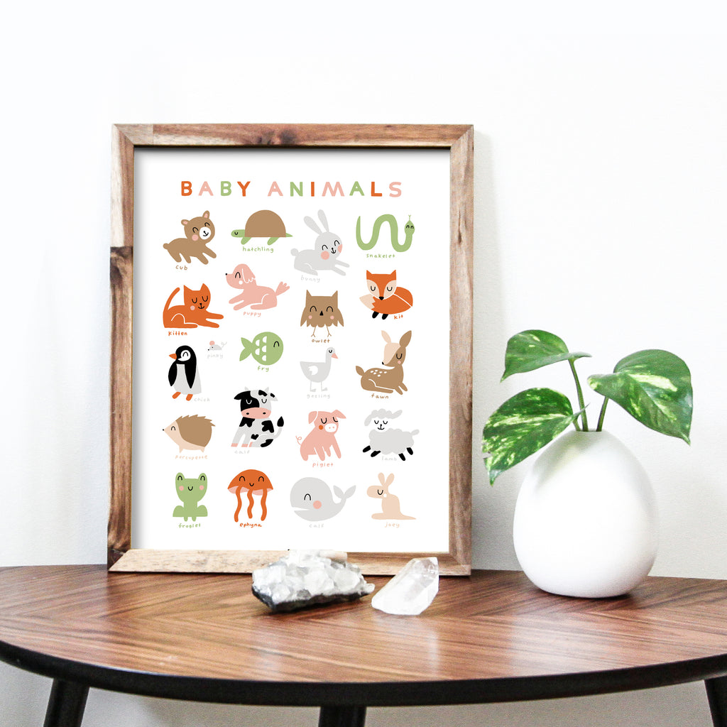 Sale - Baby Animals 11x14 Screen Print – Worthwhile Paper