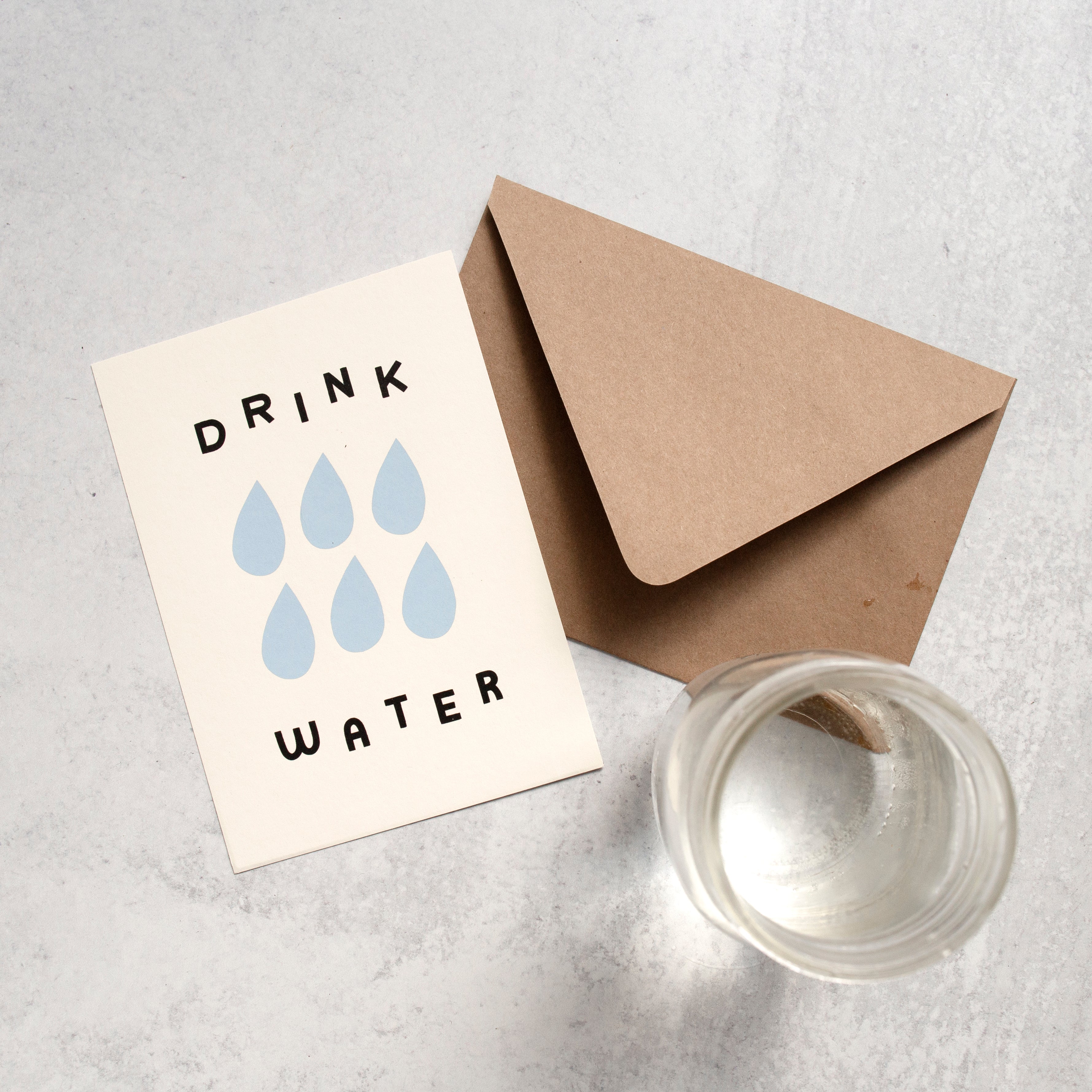 Drink Water 5x7 Screen Print – Worthwhile Paper