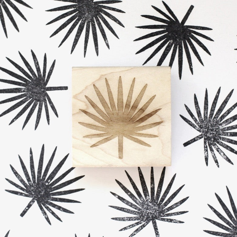 palm tree rubber stamp Palm Leaf Rubber Stamp