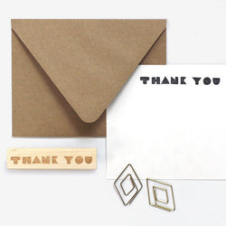 Thank You Geometric Type Stamp